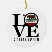 LOVE Santa Barbara Californië Keramisch Ornament (Voorkant)