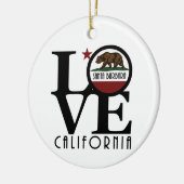 LOVE Santa Barbara Californië Keramisch Ornament (Links)