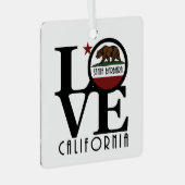 LOVE Santa Barbara Californië Metalen Ornament (Voorkant Rechts)