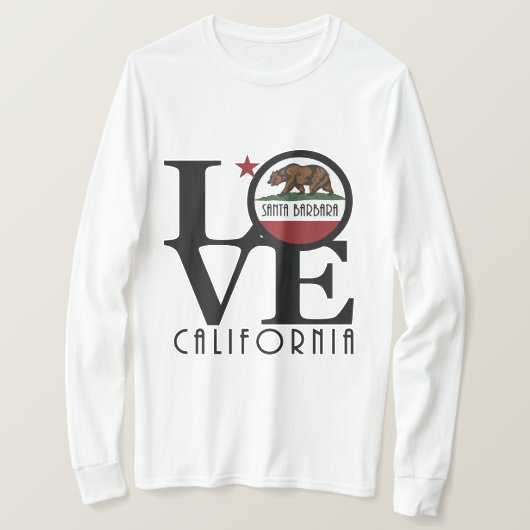 LOVE Santa Barbara Californië T-shirt (Design voorkant)
