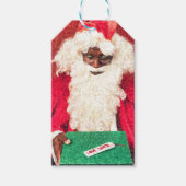 Love Santa Black Santa kerstcadeLabel Cadeaulabel (Voorkant)