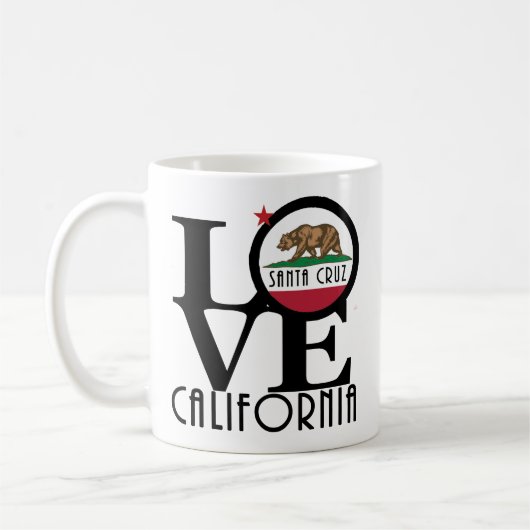 LOVE Santa Cruz California 11oz Koffiemok (Links)
