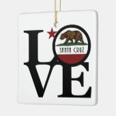 LOVE Santa Cruz California Keramisch Ornament (Links)