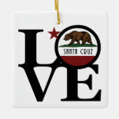 LOVE Santa Cruz California Keramisch Ornament (Voorkant)