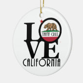 LOVE Santa Cruz Keramisch Ornament (Links)