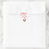 "Love, Santa" Cute Personalized kerstcadeaus Hart Sticker (Tas)