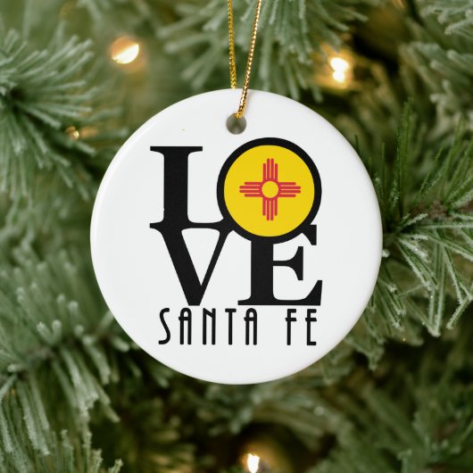 LOVE Santa Fe Keramisch Ornament (Boom)
