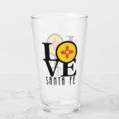 LOVE Santa Fe New Mexico Glas (Achterkant)