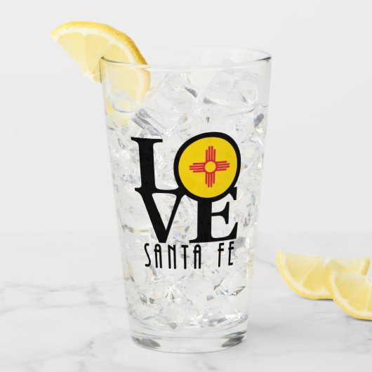 LOVE Santa Fe New Mexico Glas (Voorkant ijs)