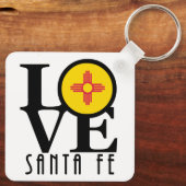 LOVE Santa Fe New Mexico Sleutelhanger (Achterkant)