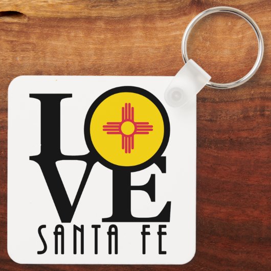 LOVE Santa Fe New Mexico Sleutelhanger (Achterkant)