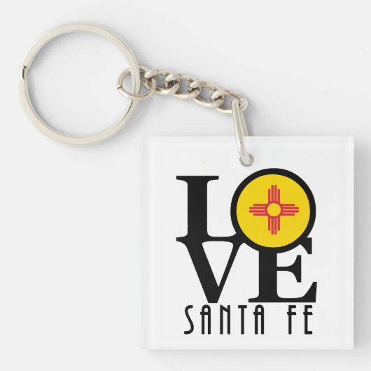 LOVE Santa Fe New Mexico Sleutelhanger (voorkant)
