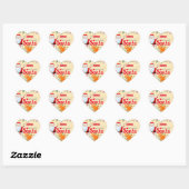 "Love, Santa" Gingerbread Custom Christmas Beige Hart Sticker (Vel)