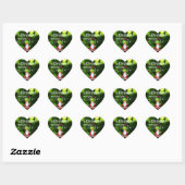 "Love, Santa" Green Licht Custom Holiday Gift Hart Sticker (Vel)