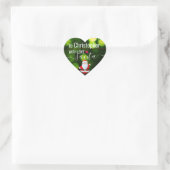 "Love, Santa" Green Licht Custom Holiday Gift Hart Sticker (Tas)
