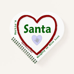 Love Santa (hartvormig) Spiral Notitieboek