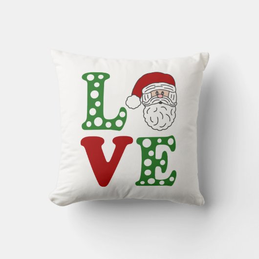 Love Santa KerstPillow Kussen (Voorkant)