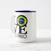 LOVE São Paulo 15oz Tweekleurige Koffiemok (Voorkant links)
