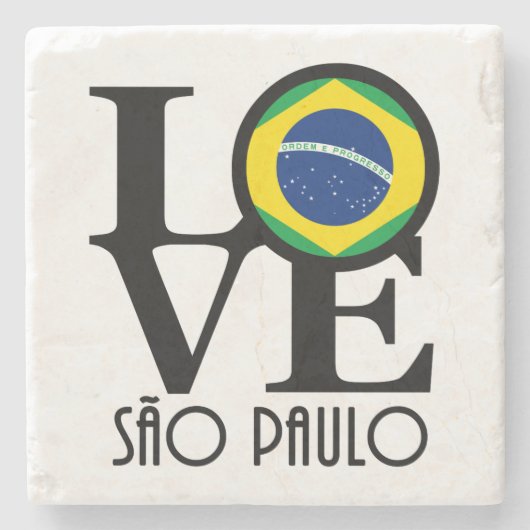 LOVE Sao Paulo Stenen Onderzetter (Voorkant)