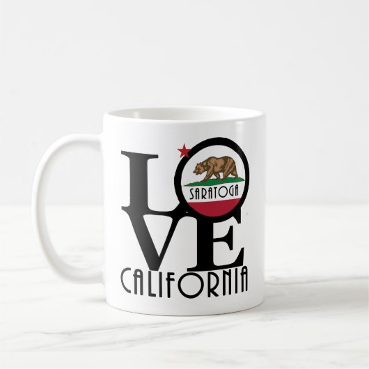 LOVE Saratoga California 11oz Koffiemok (Links)