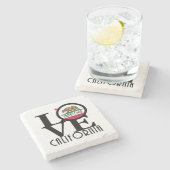 LOVE Saratoga California Stenen Onderzetter (Zijkant)