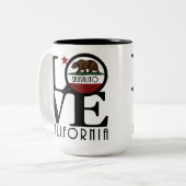LOVE Sausalito 15oz Tweekleurige Koffiemok (Voorkant links)