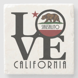 LOVE Sausalito California Stenen Onderzetter