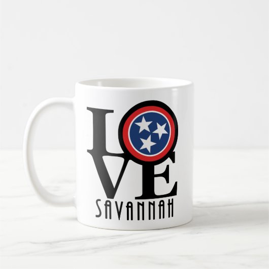 LOVE Savannah Tennessee 11oz Koffiemok (Links)