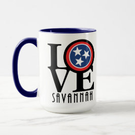 LOVE Savannah Tennessee 15oz Mok