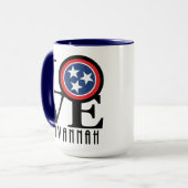 LOVE Savannah Tennessee 15oz Mok (Voorkant links)