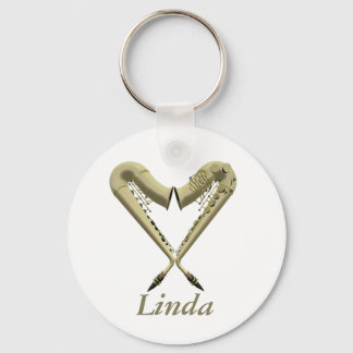 Love Sax Keyring Sleutelhanger