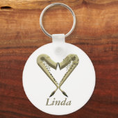 Love Sax Keyring Sleutelhanger (Voorkant)