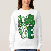 Love Schattige Green St Patrick's Day Sweatshirt - (Voorkant)