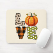 LOVE – Schattigee Pumpkin & Polka Dot Letters Muismat (Met muis)