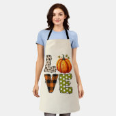 LOVE – Schattigee Pumpkin & Polka Dot Letters Schort (Gedragen)