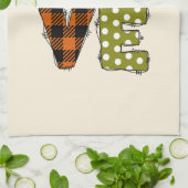 LOVE – Schattigee Pumpkin & Polka Dot Letters Theedoek (Gevouwen)