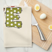 LOVE – Schattigee Pumpkin & Polka Dot Letters Theedoek (Quarter Fold)