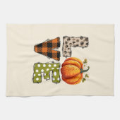 LOVE – Schattigee Pumpkin & Polka Dot Letters Theedoek (Horizontaal)