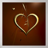 Love Scherven van Goud Poster (Voorkant)