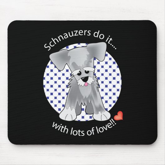 Love Schnauzer Muismat (Voorkant)