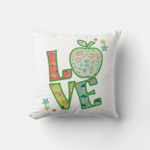 Love School Apple, teruggetrokken naar school Kussen