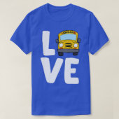 Love School Bus Driver Schoolbus Funny Busdriver T-shirt (Design voorkant)