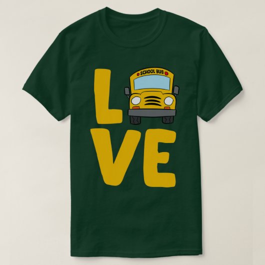 Love School Bus Driver Schoolbus Kinder Gift for B T-shirt (Design voorkant)