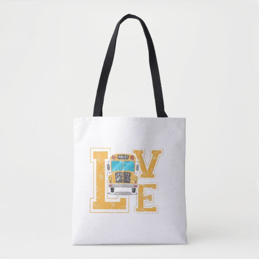 Love School Bus Driver Tote Bag (Voorkant)
