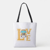 Love School Bus Driver Tote Bag (Achterkant)