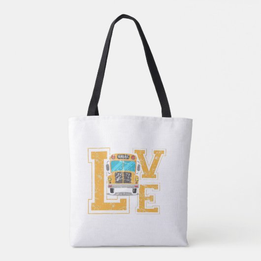Love School Bus Driver Tote Bag (Achterkant)