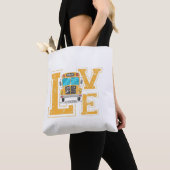 Love School Bus Driver Tote Bag (Dichtbij)