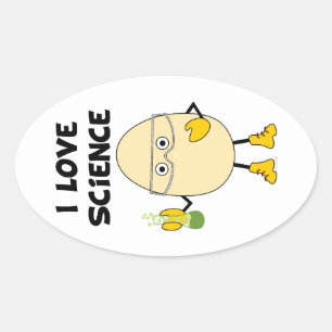 Love Science Ovale Sticker