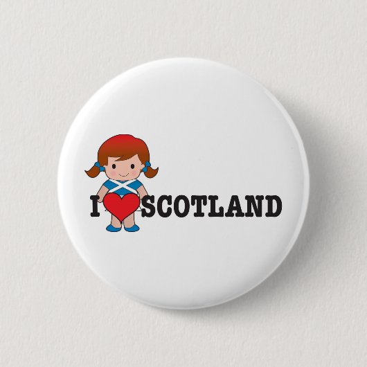 Love Scotland Ronde Button 5,7 Cm (Voorkant)