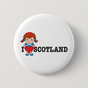 Love Scotland Ronde Button 5,7 Cm